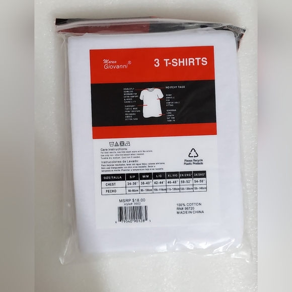Premium White Cotton T-shirts for Men - Pack of 3, Size M - Picture 4 of 8
